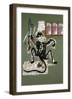 Sacred Ape-Jean-Michel Basquiat-Framed Giclee Print