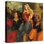 Sacred Conversation, Sacred Family with St Catherine and St John the Baptist-Palma the Elder-Stretched Canvas