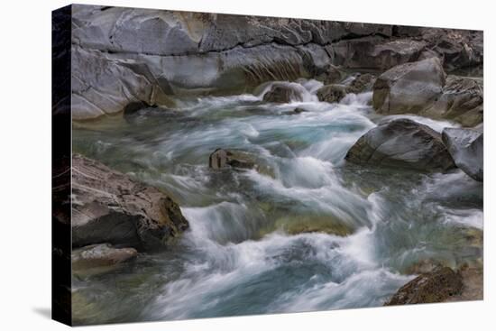 Sacred Dancing Cascade in McDonald Creek in Glacier National Park, Montana, USA-Chuck Haney-Stretched Canvas