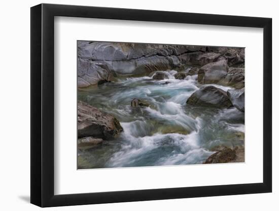 Sacred Dancing Cascade in McDonald Creek in Glacier National Park, Montana, USA-Chuck Haney-Framed Photographic Print