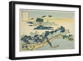 Sacred Fountain at Castle Peak (Jogaku Reisen), C.1832-Katsushika Hokusai-Framed Giclee Print