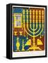 Sacred Furniture and Vessels of the Tabernacle of Israel, 15th Century-CJ Smith-Framed Stretched Canvas