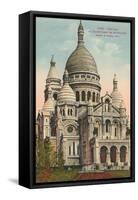 Sacred Heart Basilica, Montmartre-null-Framed Stretched Canvas