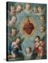 Sacred Heart of Jesus Surrounded by Angels, c.1775-Jose de or Joseph Paez-Stretched Canvas