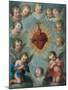 Sacred Heart of Jesus Surrounded by Angels, c.1775-Jose de or Joseph Paez-Mounted Giclee Print