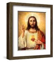 Sacred Heart of Jesus-null-Framed Art Print