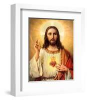 Sacred Heart of Jesus-null-Framed Art Print