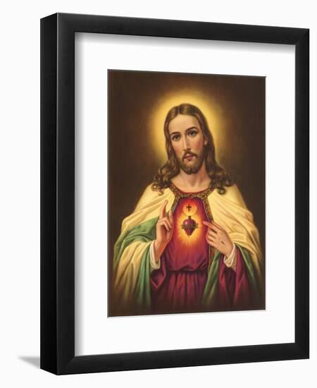 Sacred Heart of Jesus-null-Framed Art Print