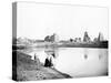 Sacred Lake and Temple Ruins, Karnak, Nubia, Egypt, 1887-Henri Bechard-Stretched Canvas