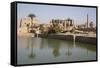 Sacred Lake (Foreground), Karnak Temple, Luxor, Thebes, Egypt, North Africa, Africa-Richard Maschmeyer-Framed Stretched Canvas