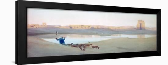 Sacred Lake, Karnak, Egypt, C1900-Robert Talbot Kelly-Framed Giclee Print