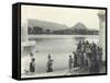 Sacred Lake of Pushkar, Near Ajmer, January 1912-English Photographer-Framed Stretched Canvas