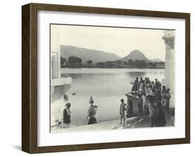 Sacred Lake of Pushkar, Near Ajmer, January 1912-English Photographer-Framed Photographic Print