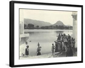 Sacred Lake of Pushkar, Near Ajmer, January 1912-English Photographer-Framed Photographic Print