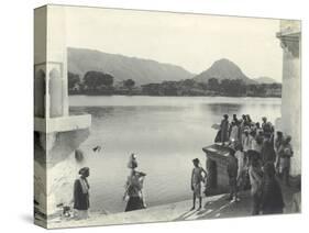 Sacred Lake of Pushkar, Near Ajmer, January 1912-English Photographer-Stretched Canvas