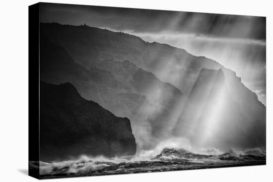 Sacred Light and Waves at the Na Pali Coast, Kauai Hawaii-Vincent James-Stretched Canvas