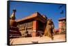 Sacred Monkey Temple, Kathmandu, Nepal, Asia-Laura Grier-Framed Stretched Canvas