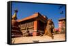 Sacred Monkey Temple, Kathmandu, Nepal, Asia-Laura Grier-Framed Stretched Canvas