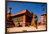 Sacred Monkey Temple, Kathmandu, Nepal, Asia-Laura Grier-Framed Premium Photographic Print