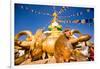 Sacred Monkey Temple (Swayambhunath Temple), UNESCO World Heritage Site, Kathmandu, Nepal, Asia-Laura Grier-Framed Photographic Print