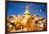 Sacred Monkey Temple (Swayambhunath Temple), UNESCO World Heritage Site, Kathmandu, Nepal, Asia-Laura Grier-Framed Photographic Print