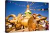 Sacred Monkey Temple (Swayambhunath Temple), UNESCO World Heritage Site, Kathmandu, Nepal, Asia-Laura Grier-Stretched Canvas