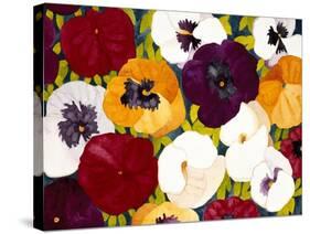 Sacred Pansies-Mary Russel-Stretched Canvas