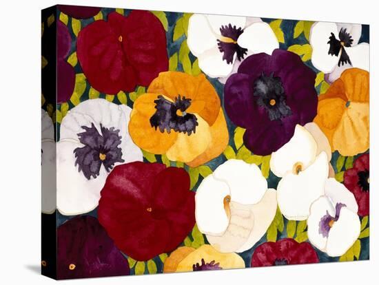 Sacred Pansies-Mary Russel-Stretched Canvas