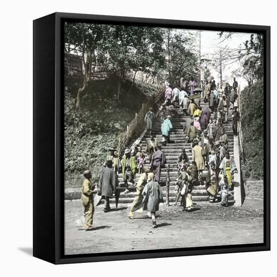 Sacred Stairway, Tokyo (Japan), 1900-1905-Leon, Levy et Fils-Framed Stretched Canvas