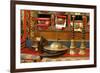 Sacred Texts, Horns Cignil (Cymbals) and Yeti Scalp, Namche Monastery, Namche Bazaar, Nepal, Asia-Peter Barritt-Framed Photographic Print