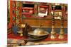 Sacred Texts, Horns Cignil (Cymbals) and Yeti Scalp, Namche Monastery, Namche Bazaar, Nepal, Asia-Peter Barritt-Mounted Photographic Print