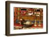 Sacred Texts, Horns Cignil (Cymbals) and Yeti Scalp, Namche Monastery, Namche Bazaar, Nepal, Asia-Peter Barritt-Framed Photographic Print