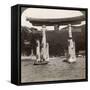 Sacred Torii Gate Rising from the Sea, Itsukushima Shrine, Miyajima Island, Japan, 1904-Underwood & Underwood-Framed Stretched Canvas