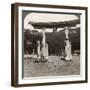 Sacred Torii Gate Rising from the Sea, Itsukushima Shrine, Miyajima Island, Japan, 1904-Underwood & Underwood-Framed Photographic Print