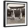 Sacred Torii Gate Rising from the Sea, Itsukushima Shrine, Miyajima Island, Japan, 1904-Underwood & Underwood-Framed Photographic Print