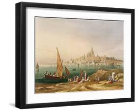 Sacred Town and Temples of Dwarka, Scenery, Costumes and Architecture of India-Captain Robert M. Grindlay-Framed Giclee Print