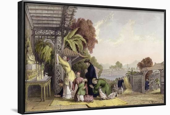 Sacrifice Harvest Moon-Thomas Allom-Framed Art Print