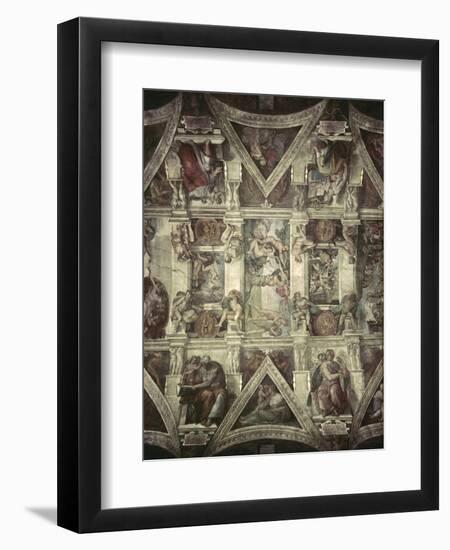 Sacrifice of Noah, Expulsion, Creation of Eve-Michelangelo Buonarroti-Framed Giclee Print