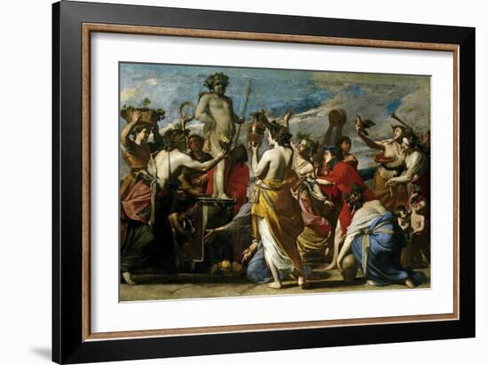 Sacrifice to Bacchus, Ca. 1634-Massimo Stanzione-Framed Giclee Print