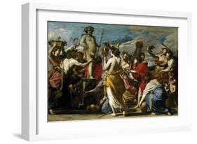 Sacrifice to Bacchus, Ca. 1634-Massimo Stanzione-Framed Giclee Print