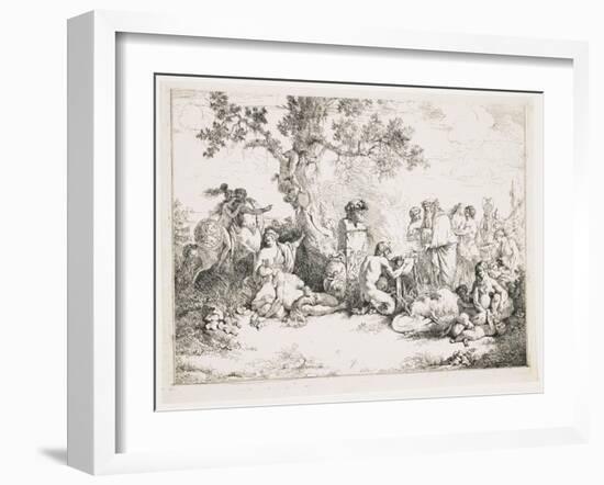 Sacrifice to Pan, C. 1760-1763-Jean Jacques II Lagrenee-Framed Giclee Print