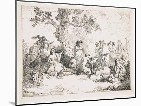 Sacrifice to Pan, C. 1760-1763-Jean Jacques II Lagrenee-Mounted Giclee Print