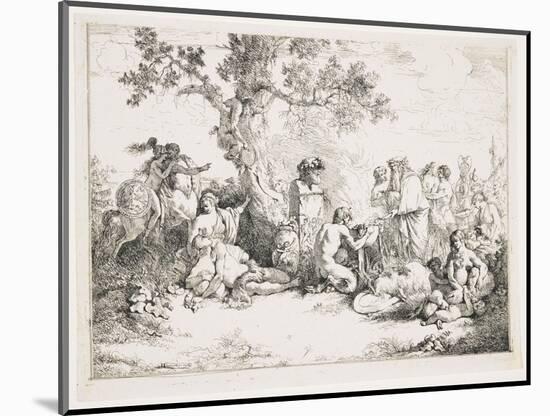 Sacrifice to Pan, C. 1760-1763-Jean Jacques II Lagrenee-Mounted Giclee Print