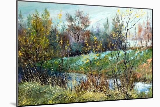 Sad Autumn Landscape-balaikin2009-Mounted Premium Giclee Print