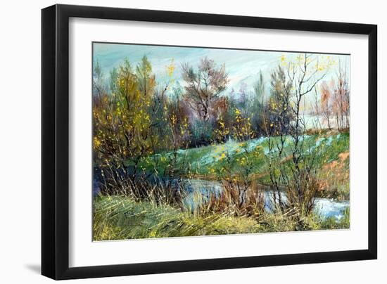 Sad Autumn Landscape-balaikin2009-Framed Art Print