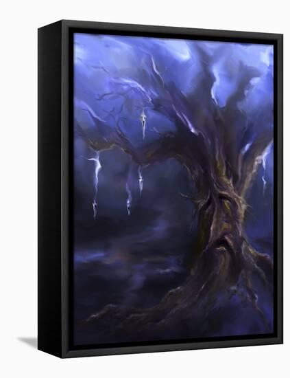 Sad Face Tree-Patricia Dymer-Framed Stretched Canvas