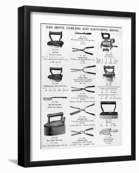 Sad Irons, Curling and Goffering Irons-null-Framed Art Print