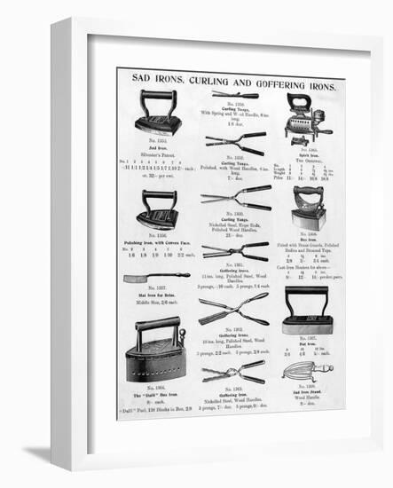 Sad Irons, Curling and Goffering Irons-null-Framed Art Print