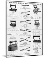 Sad Irons, Curling and Goffering Irons-null-Mounted Art Print