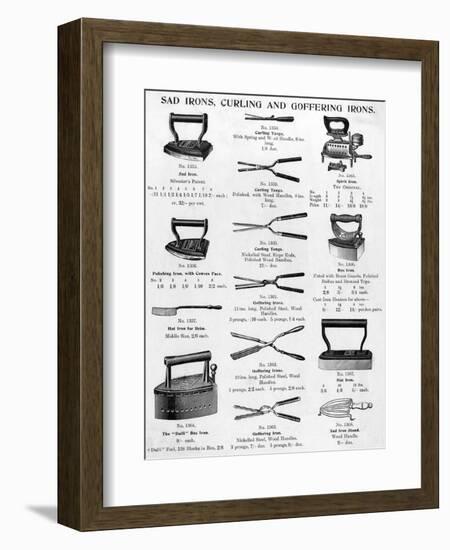 Sad Irons, Curling and Goffering Irons-null-Framed Art Print